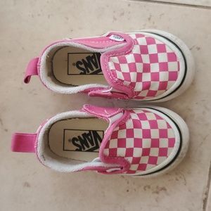 Vans Pink Toddler Girls Size 4 Shoe